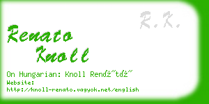 renato knoll business card